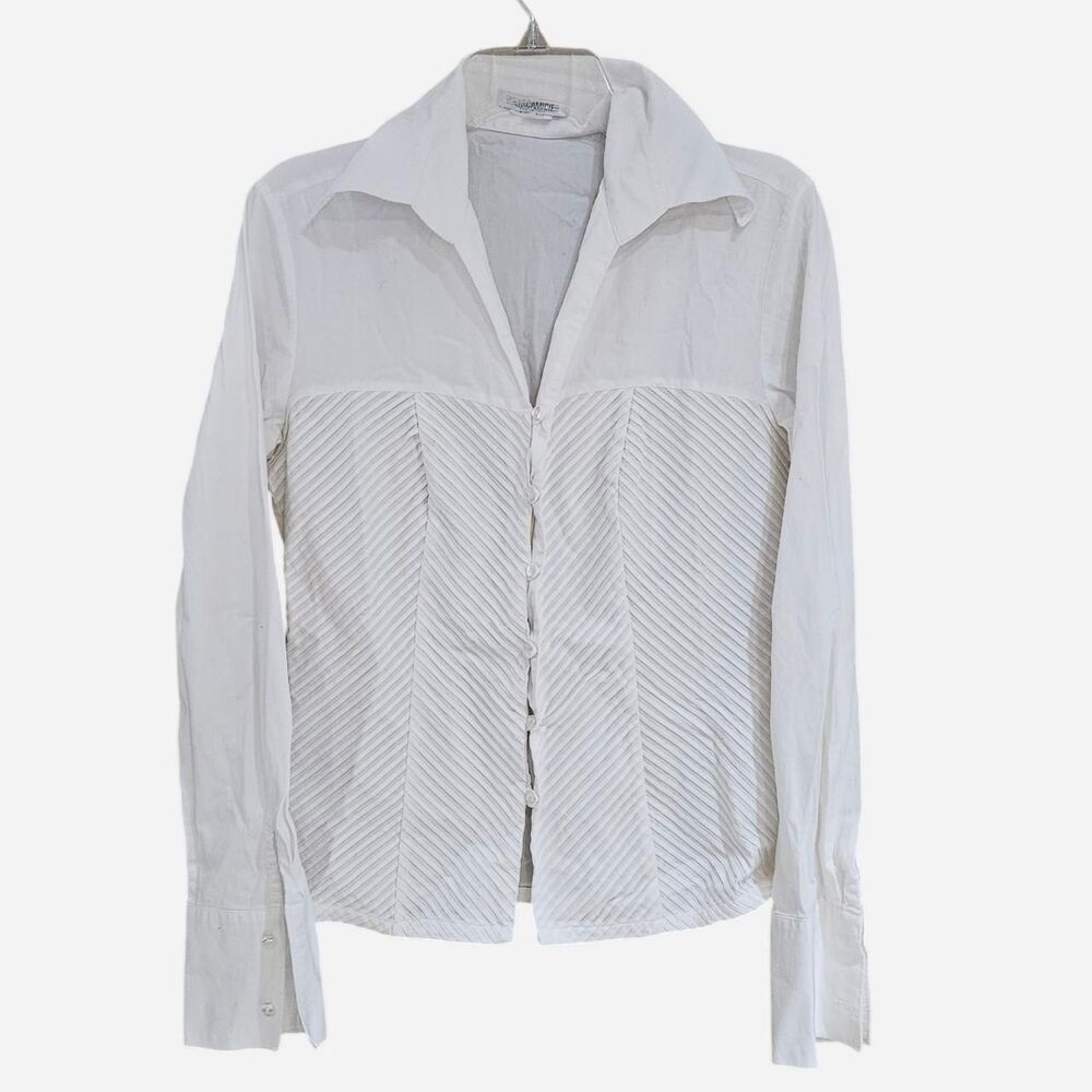 90s cottagecore indie pleated white nara camicie blouse